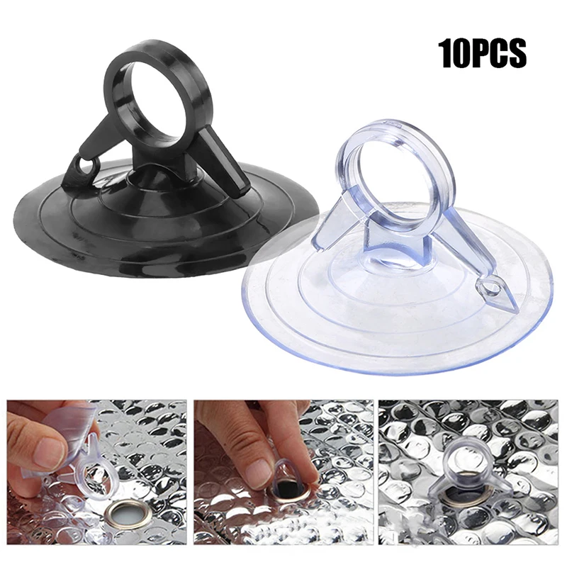 10PCS Diameter Automotive Interior Car Sunshade Suction Cup Pull Ring Suction Cup