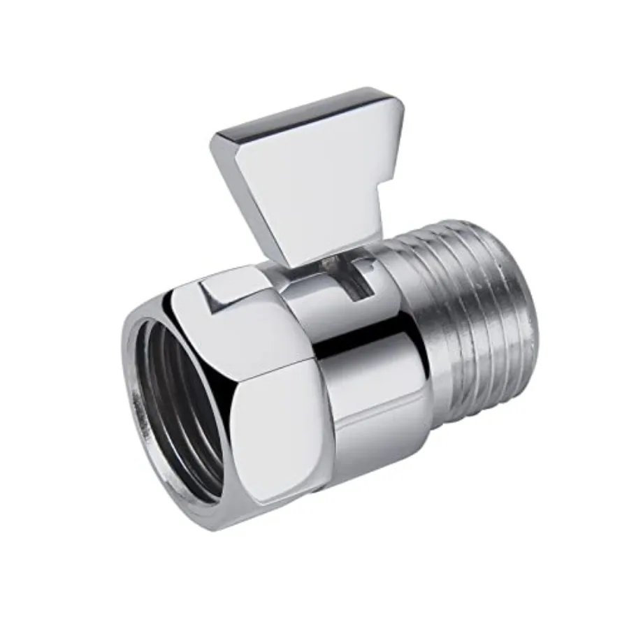 

Angle Brass Shut Off Valve for Handheld Shower, Water Pressure Regulator Replacement