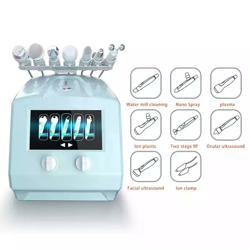 8 In 1 Hydro Water Zuurstof Jet Peel Machine Ance Porie Cleaner Gezichtsmassage Exfoliërende Huid Whitening Huidverzorgingsapparaat