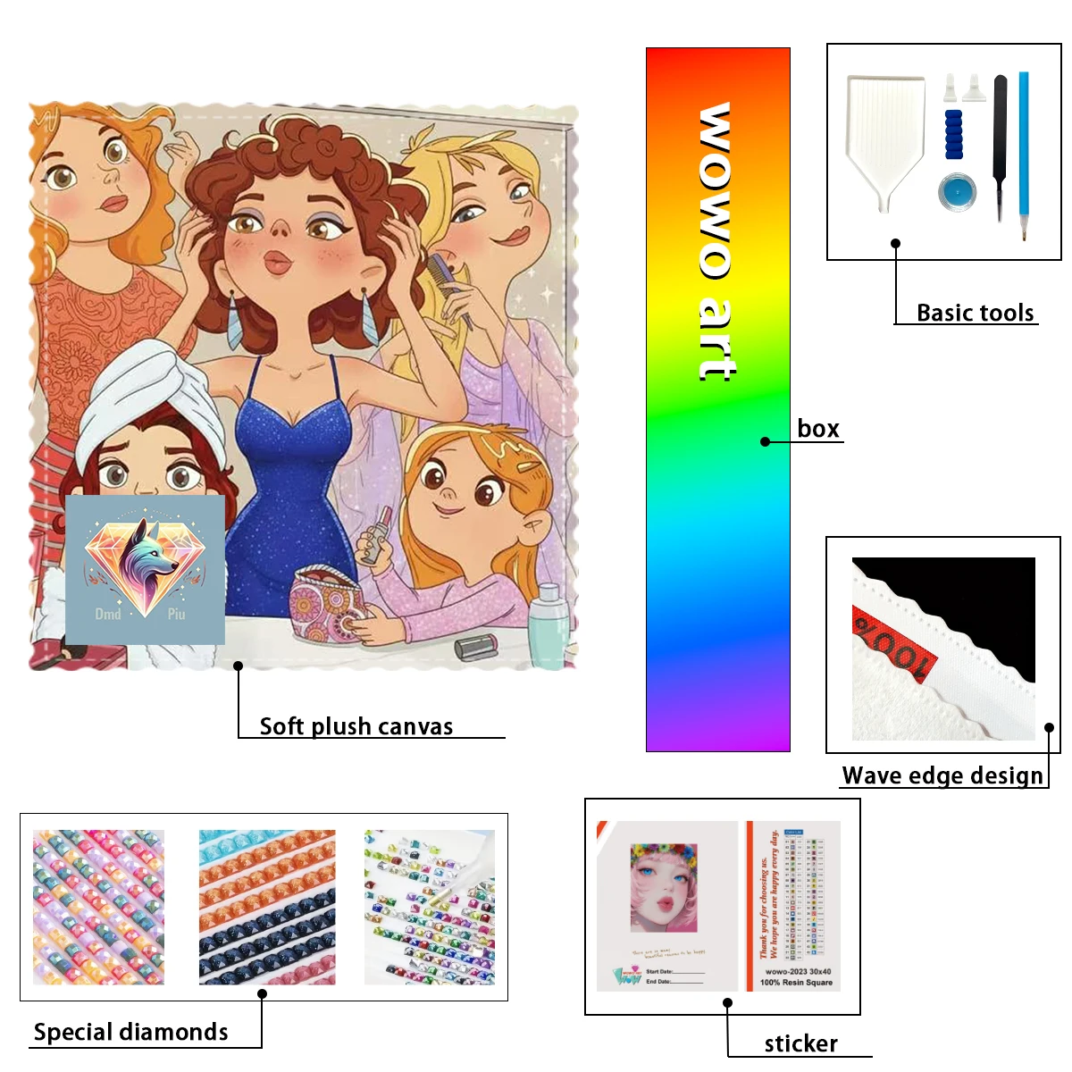 

【Piu Diamond Art】Кристаллы для макияжа.Стразы Crystal AB, стразы FD, идеальные стразы из смолы.