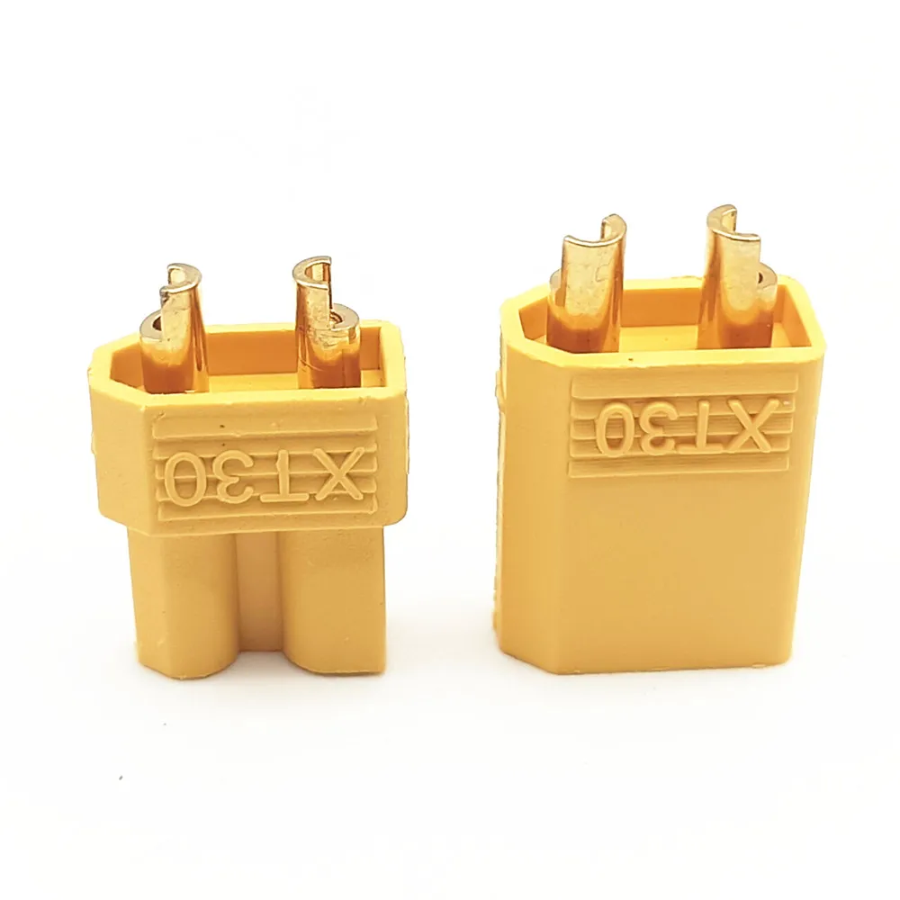 100pcs/lot XT30 XT 30 2mm Antiskid Plug Connector Male+Female 2mm Golden Connector / Plug Upgrade XT30 ( 50 Pair )