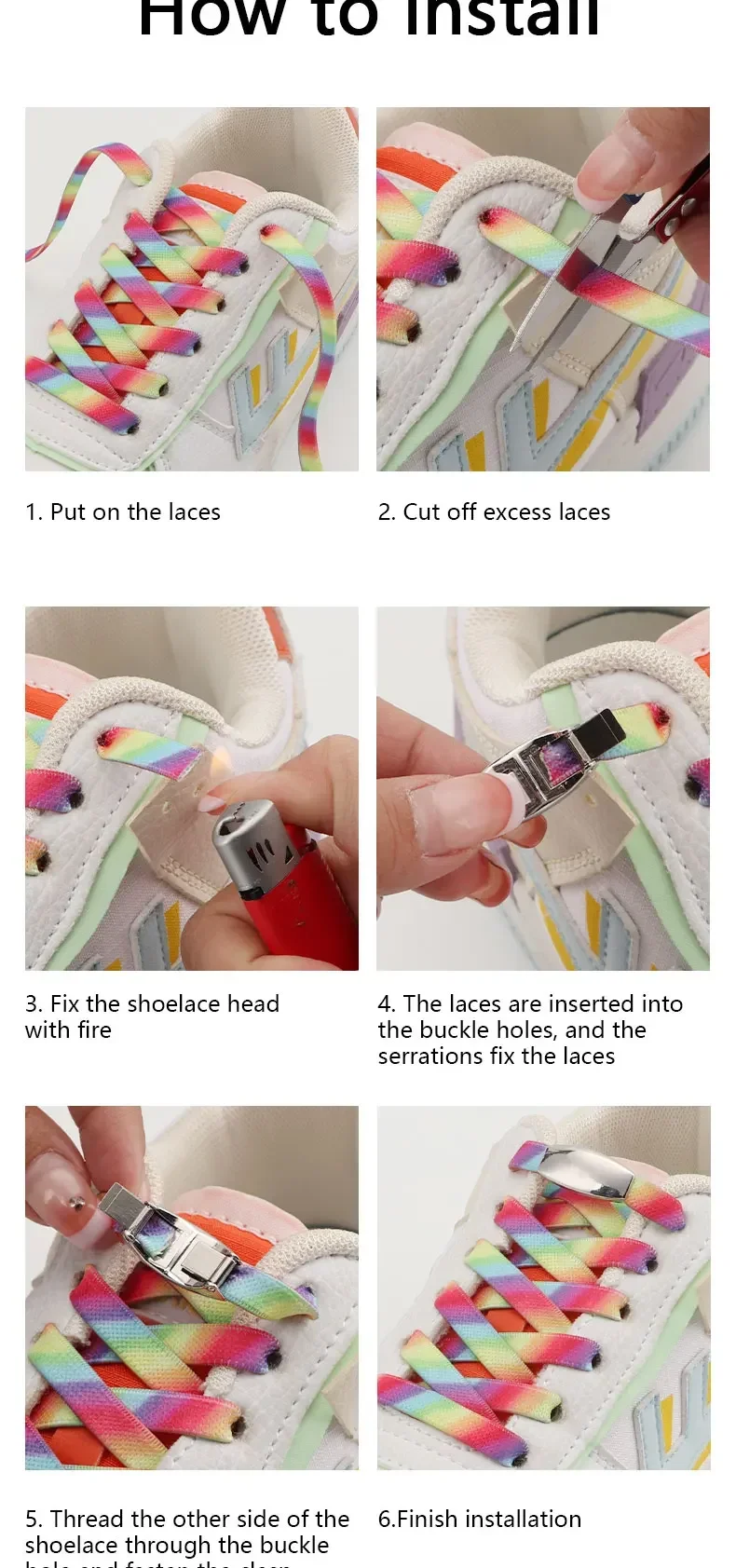 Anti-Dropping Elastische No Tie Schoenveters Platte Schoenveters Voor Kinderen En Volwassen Sneakers Snel Lui Metalen Slot Schoenveter