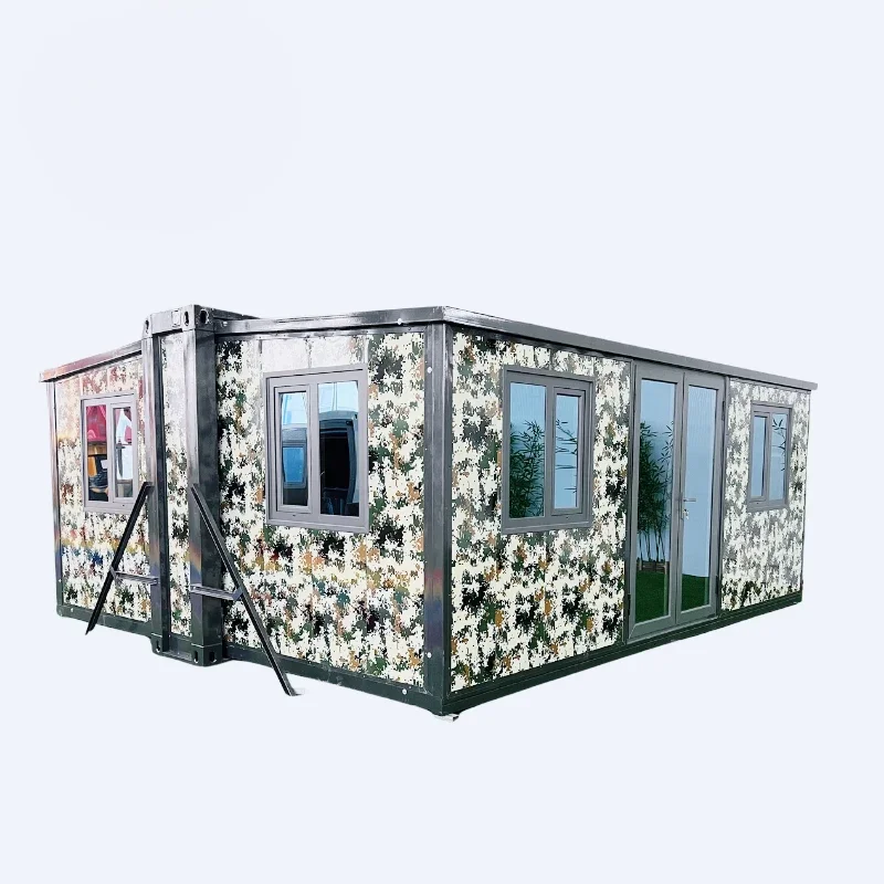 Light Steel 20ft 40ft Flat Pack Container House Prefab Tiny House Kits Camping Homes Detachable Prefabricated Houses 3 Bedroom