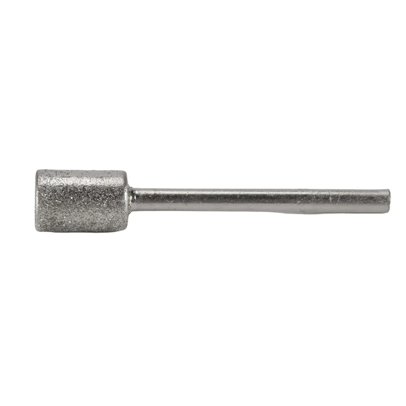 

AA63 HOT 10 Pieces Diamond Bit Diamond Grinding Bits Head 1/8 Shank 8Mm Cylinder Head Diamond For Most Rotary Tool Bit Grinder