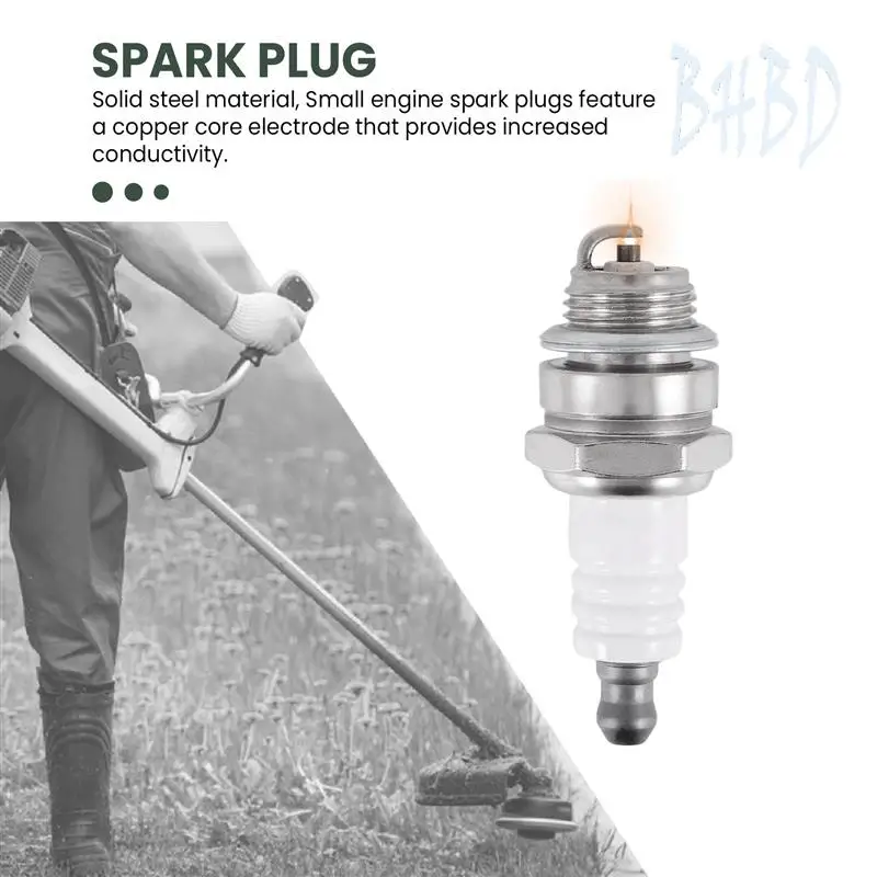 

BHBD-10Pcs L7T Spark Plug For Trimmer Blower Chainsaw Brushcutter Strimmer Lawn Mower