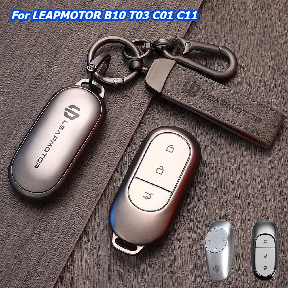 

For LEAPMOTOR B10 T03 C01 C11 2024 2025 Car Key Case Cover Key Fob Cover TPU Remote Key Holder Anti-Scratch Keychain Accessories