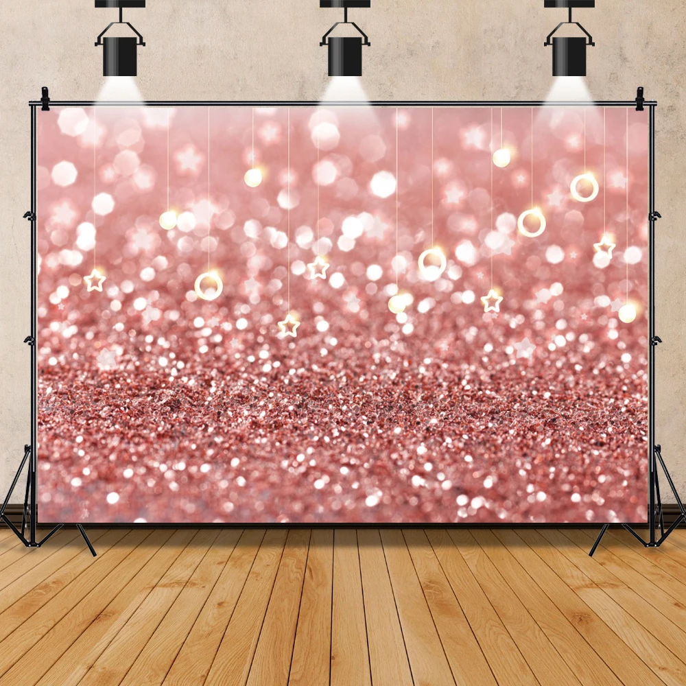 Фотофоны мечтательные блестки светильник-золотистый полиэстер фотография День рождения Свадьба Декор портрет фотография