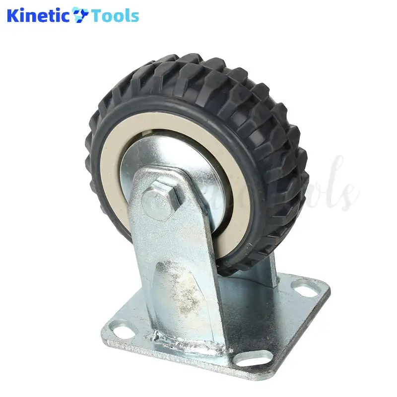 Dedicated Wear-Resistant Load-Bearing 5-Inch Gray Bee Fire Fixed Wheel – Ideal for Dining Cars  Home Hardware Use