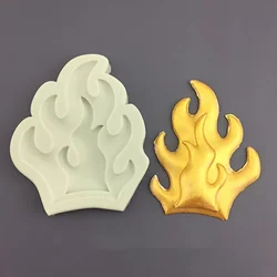 1 piece, small flame silicone mold, chocolate flipping sugar cake, gypsum drip decoration mold