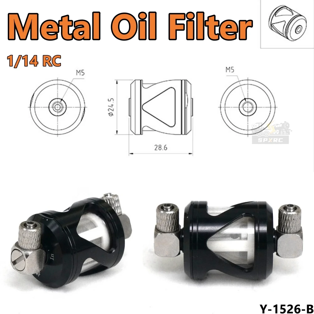 metal-oil-filter-impurity-sediment-filtering-y-1526-b-for-1-14-tamiya-rc-hydraulic-dumper-excavator-loader-remote-control-toys