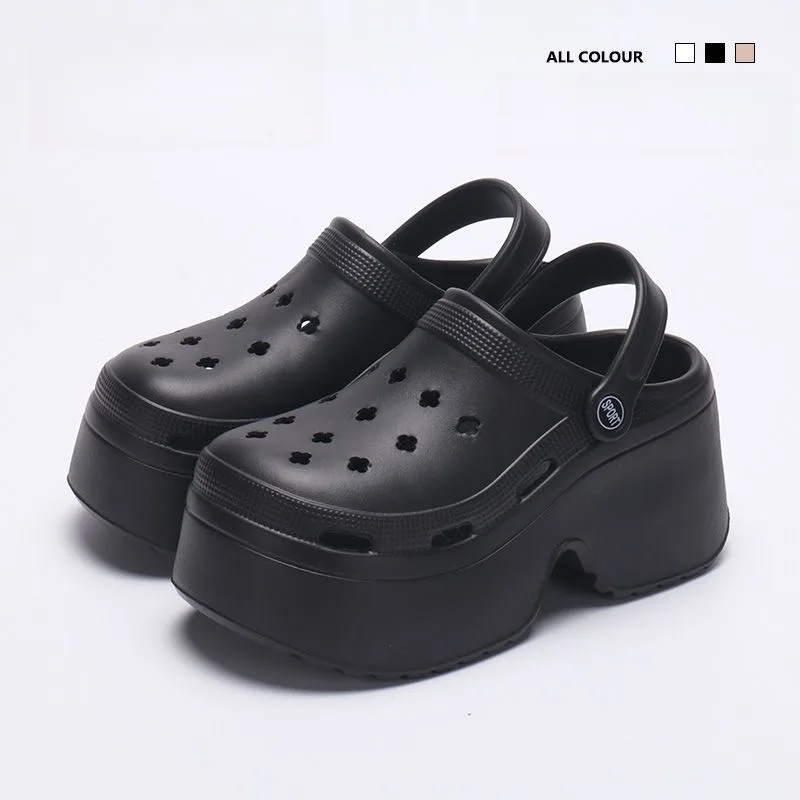 Chunky Platform Clogs Sandals for Women 2024 Summer Non-Slip Beach Slippers Woman Thick Bottom Eva Wedges Sandles Garden Shoes