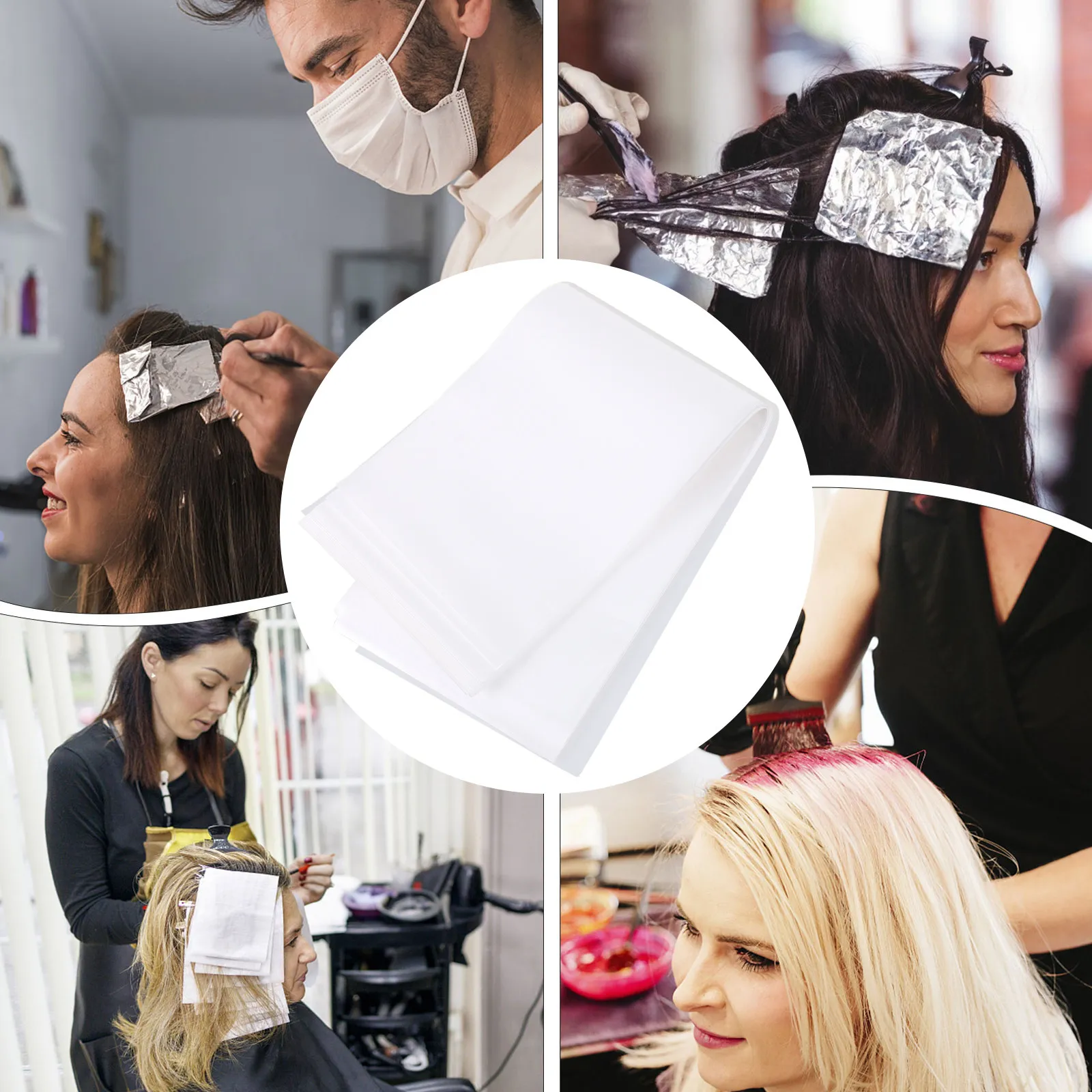 

100 листов профессиональной прозрачной сетчатой бумаги для окрашивания волос: легкое разделение цветов, простое нанесение, для салонов красоты