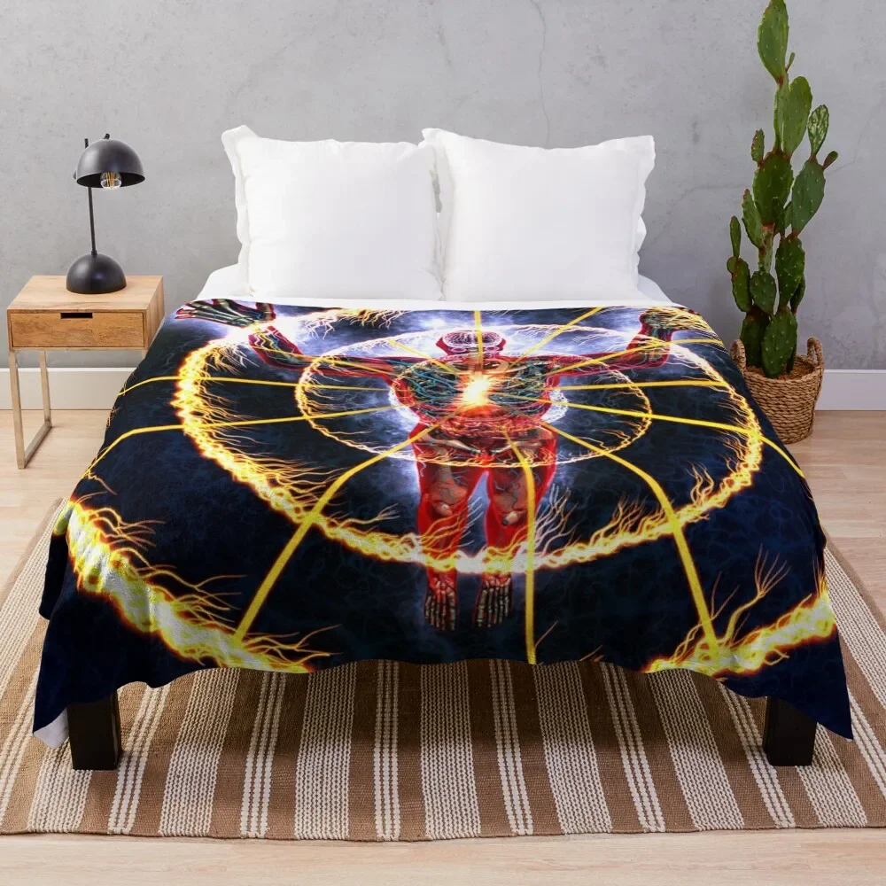 Плед Alex Grey Cosmic Aura Circle 2020 Design Garpu, пушистый, мягкий, для спальни и гостиной