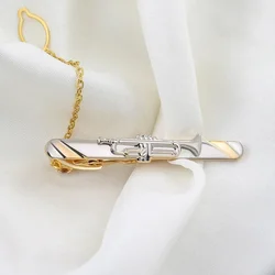 Creative Musical Instrument Note Design Dual Color Electroplated Tie Clip Men's Wedding Concert Dress Personalized Accessories