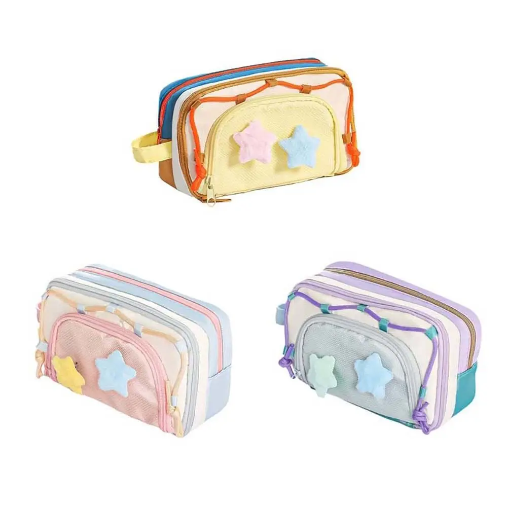7 Multilayer Y2K Star Stationery Bag Large Capacity Cosmetics Card Pen Korean Pencil Case Y2K Ins Aesthetic Ins Pencil Pouch