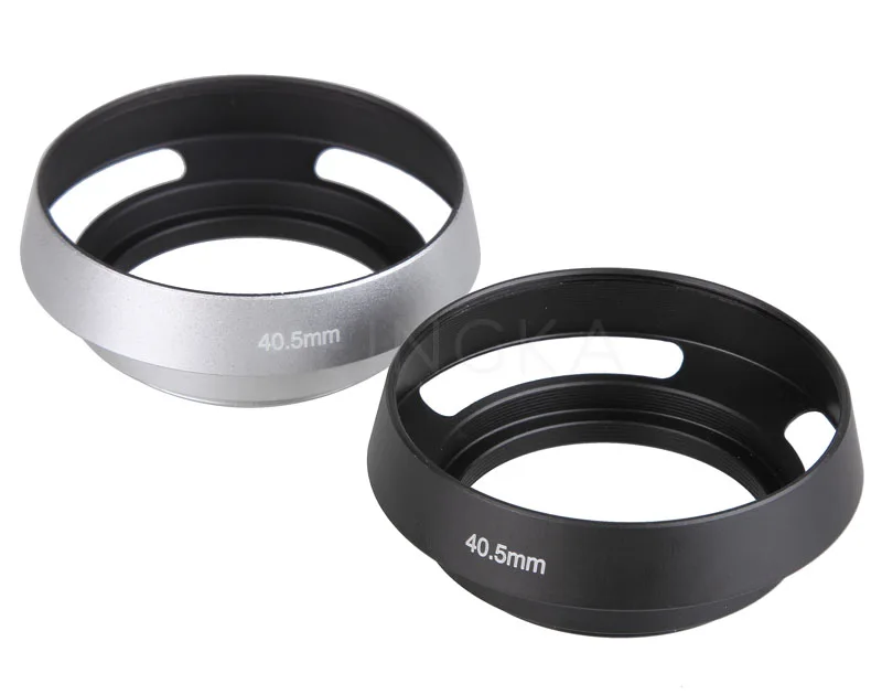 Black/Silver Camera Lens Hood Metal Sun Shade Cover 37mm 39mm 40.5mm 43mm 46mm 49mm 52mm 55mm 58mm Thread Mount