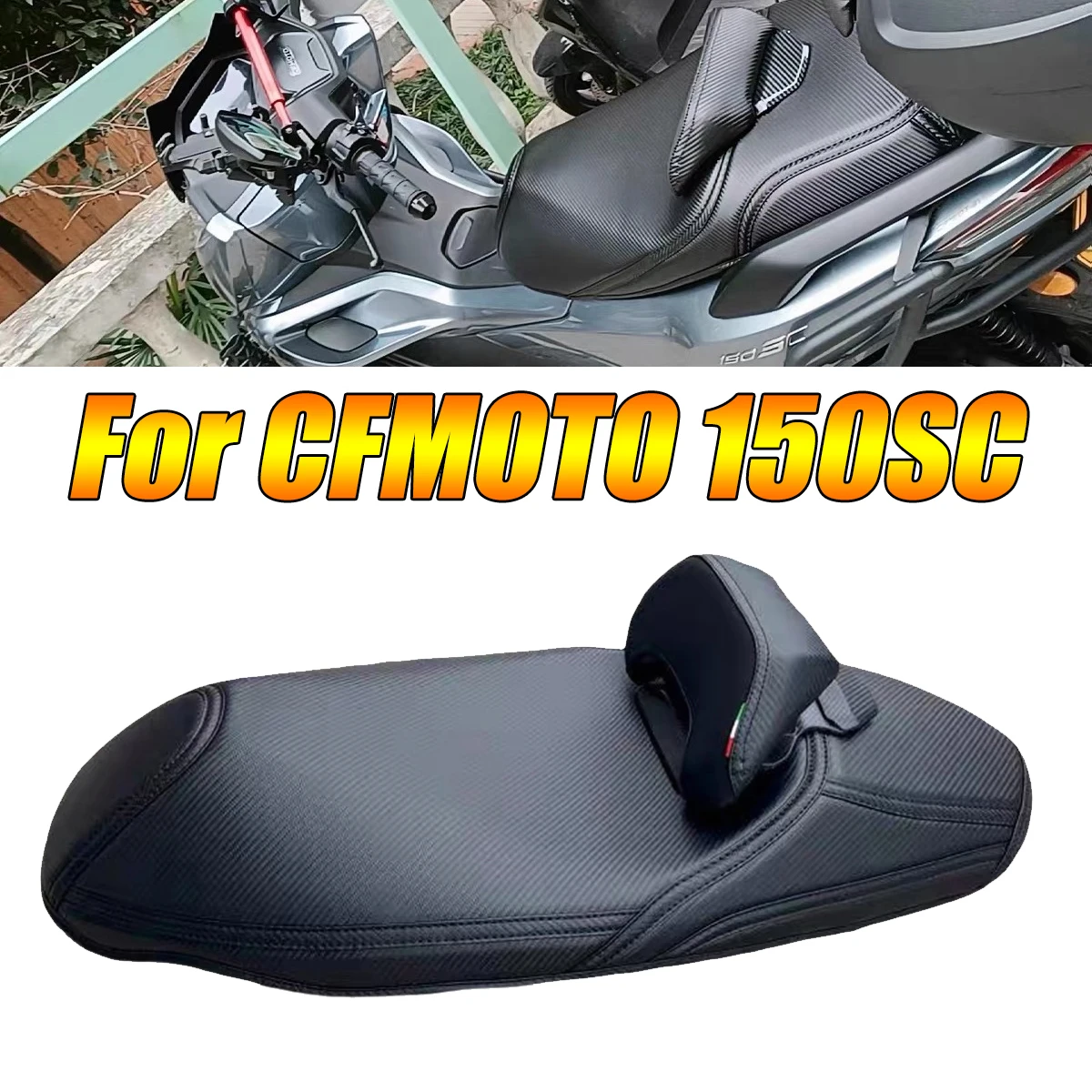 Motorcycle seat cover height increasing lumbar support accessories Fit For CFMOTO 150SC SC150
