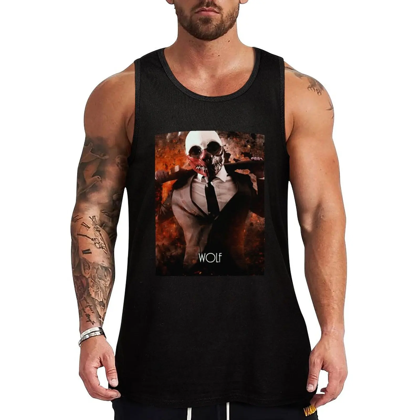 Payday the hesit wolf Tank Top sleeveless vests sleeveless vest men Sleeveless men Men's t-shirts