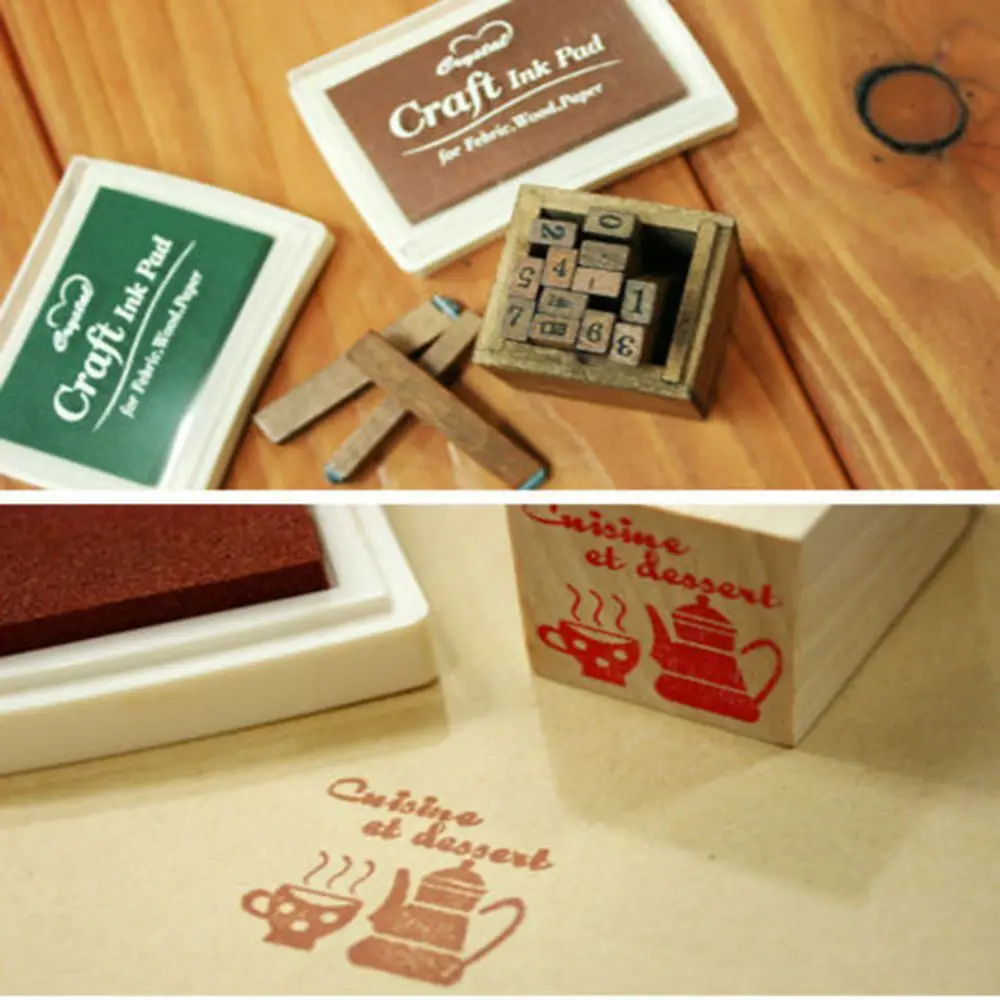 Chic Children  Multi-color Rubber Stamp Craft Fabric Oil Based Ink Pad