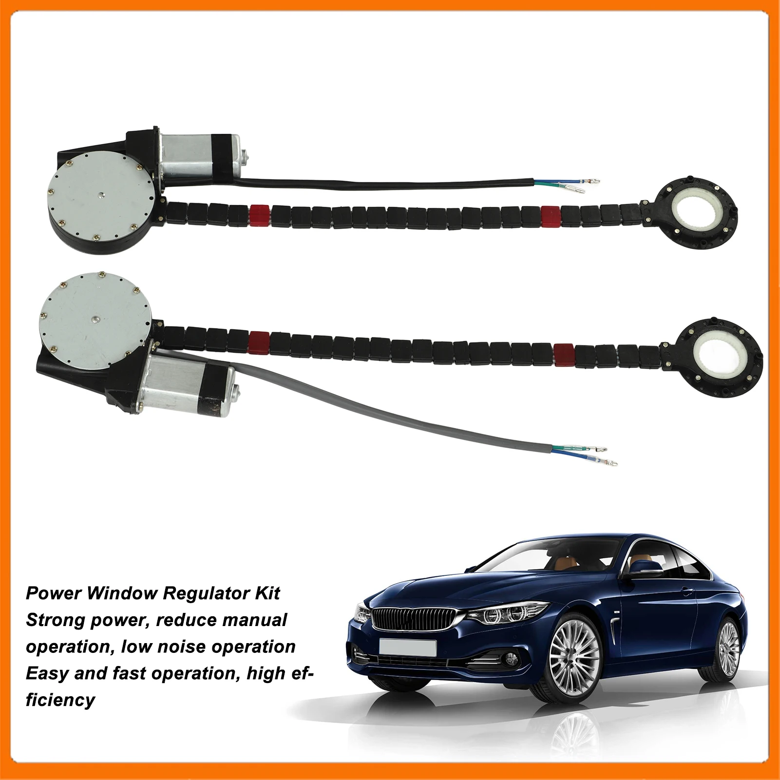 

Window Regulator Kit Power Harness Loop Snap Spring Window Conversion Kit with Motor Drive for 2 Door Pickup Trucks Vans SUVs