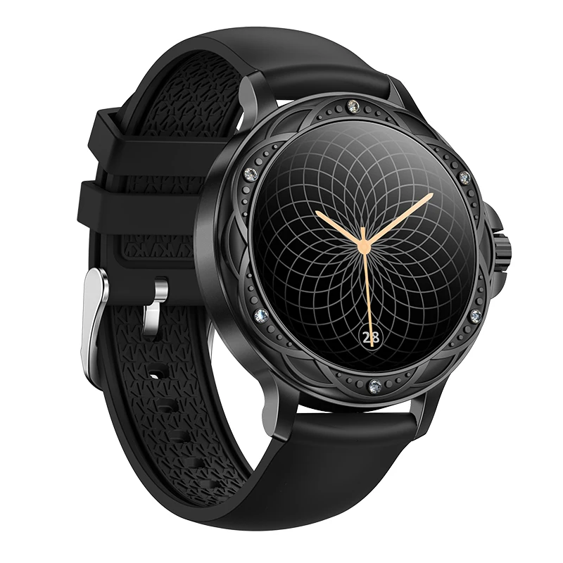 Reloj inteligente de moda para mujer, pulsera deportiva con llamada BT, presión arterial, oxígeno, CF12, 2023