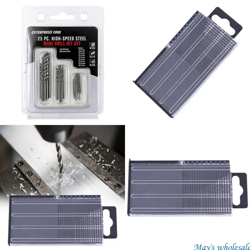 20/25Pcs Mini Drill Bits for Precisions Detail Work In Various Materials 448A