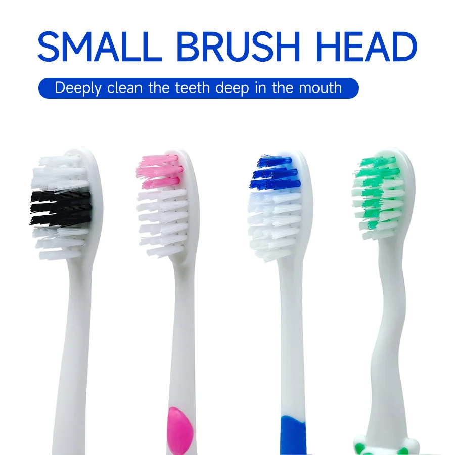 12PCS cartoon animal-shaped soft hair toothbrush for children