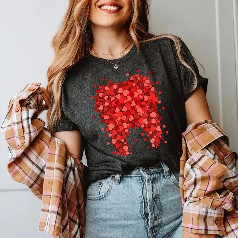 Valentine's Day Dental Tooth T Shirt Valentine DentisT Assistant HygienisT