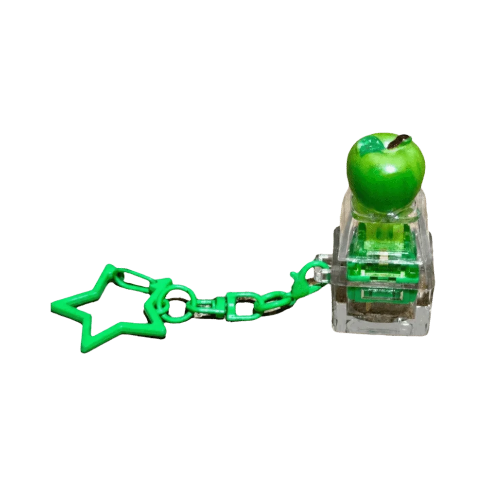 Cartoon Fruit Keycap Fidget Keychain with Light Mute Keyboard Key Keyring Pendant Keycap Design Silent Axis Stress Relief