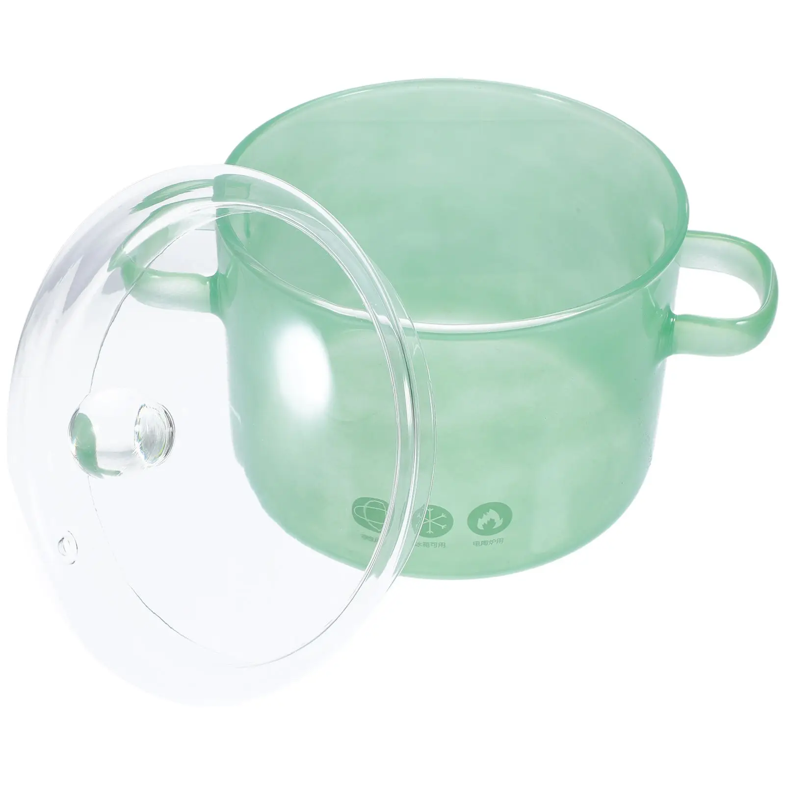 

Glass Instant Noodle Pot Pots for Cooking Baby Food Simmer with Lid Clear Stovetop High Capacity Boiling