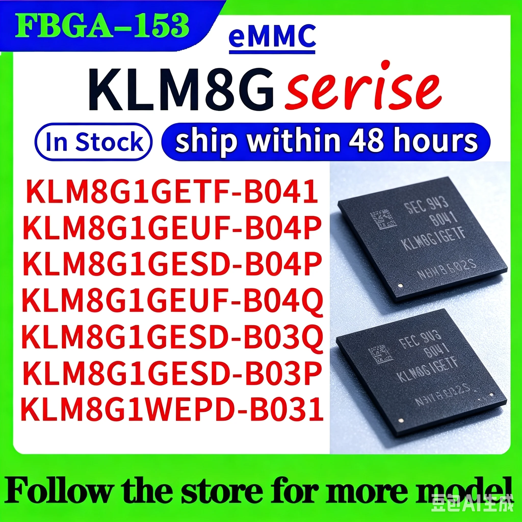 KLM8G1GETF-B041 KLM8G1GESD-B04P KLM8G1GEUF-B04P KLM8G1GEUF-B04Q KLM8G1WEPD-B031 KLM8G1GESD-B03Q KLM8G1GESD-B03P  Original