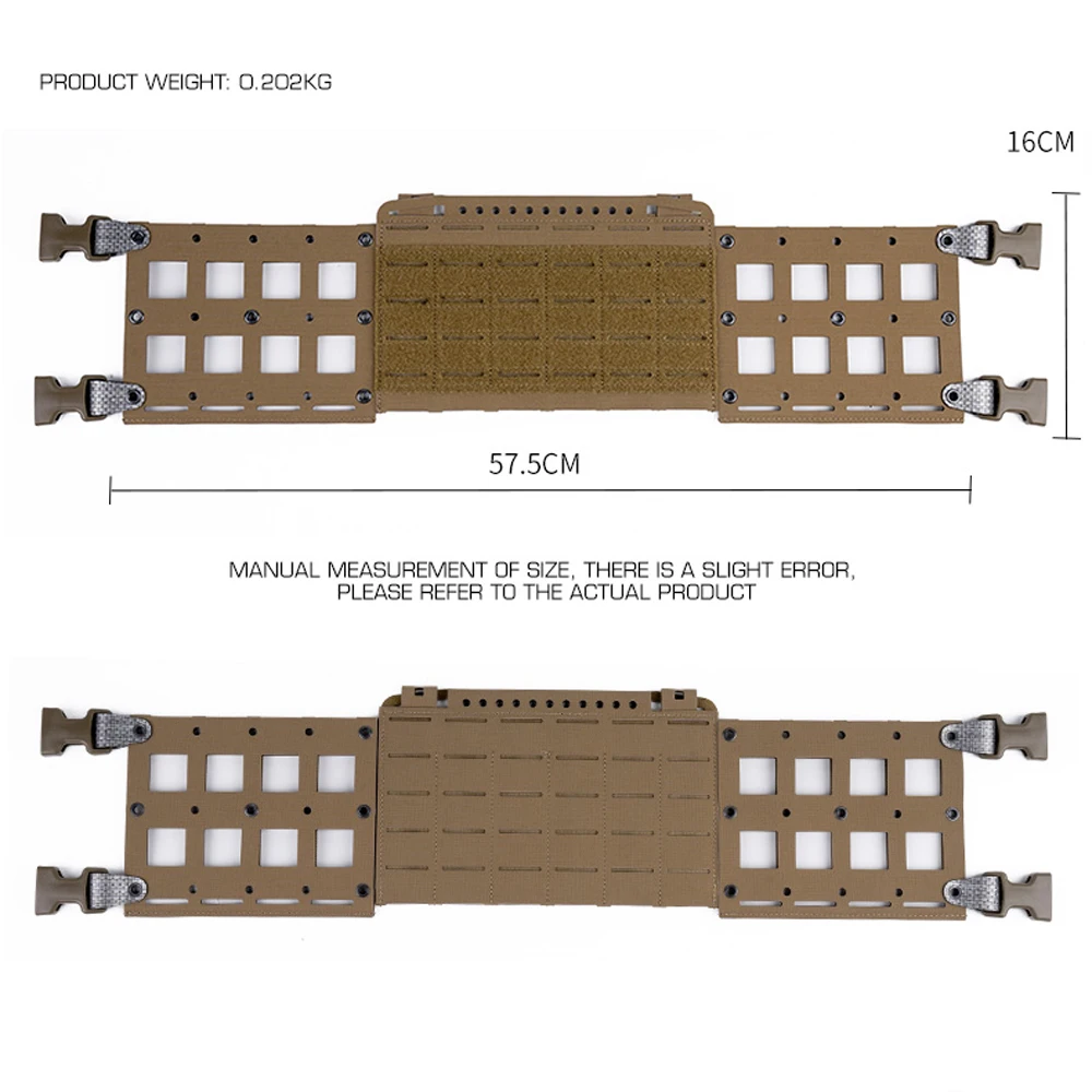 Tactical Chest Rig with Quick Release Cummerbund MOLLE System Radio Pouch Expander Wing Rapid Expansion Mounting Plate
