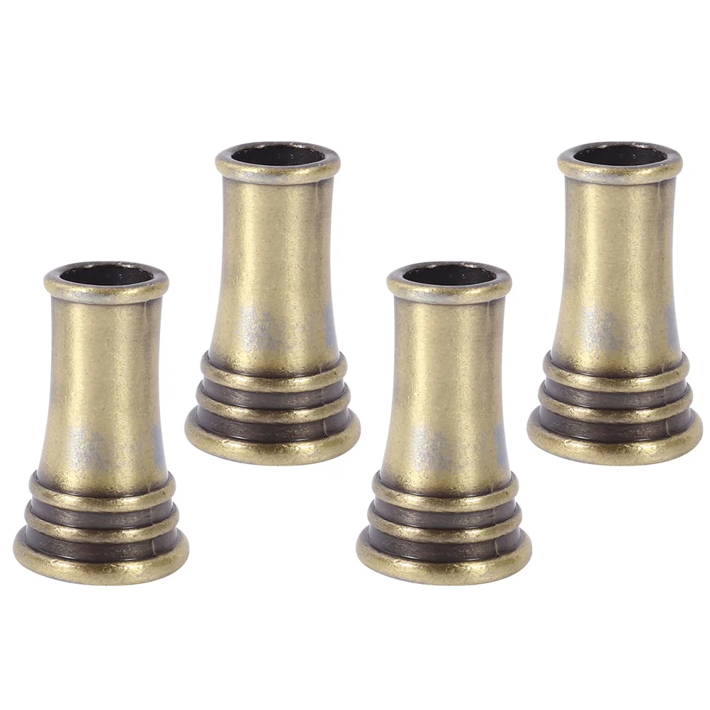 4 Pcs Base Round Metal Pen Holder Fountain Ink Office Accessories Copper Quill-pen Stand