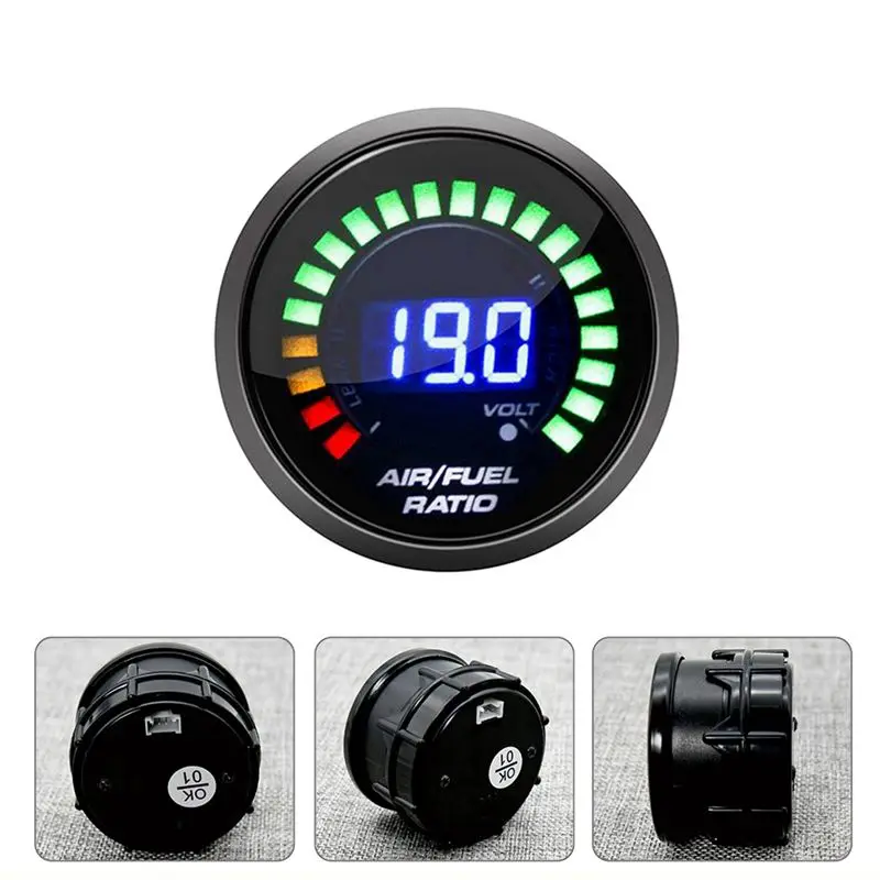 2Pcs 52Mm Air Fuel Ratio Gauge LED Digital Display With Narrowband O2 Oxygen Sensor Car Gauge For 12V Car Racing Gauge-T61C