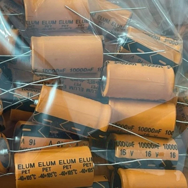 2PCS เจาะเสา Axial แนวนอน Electrolytic Capacitor 16V 10000UF 10000UF 16V 22X41