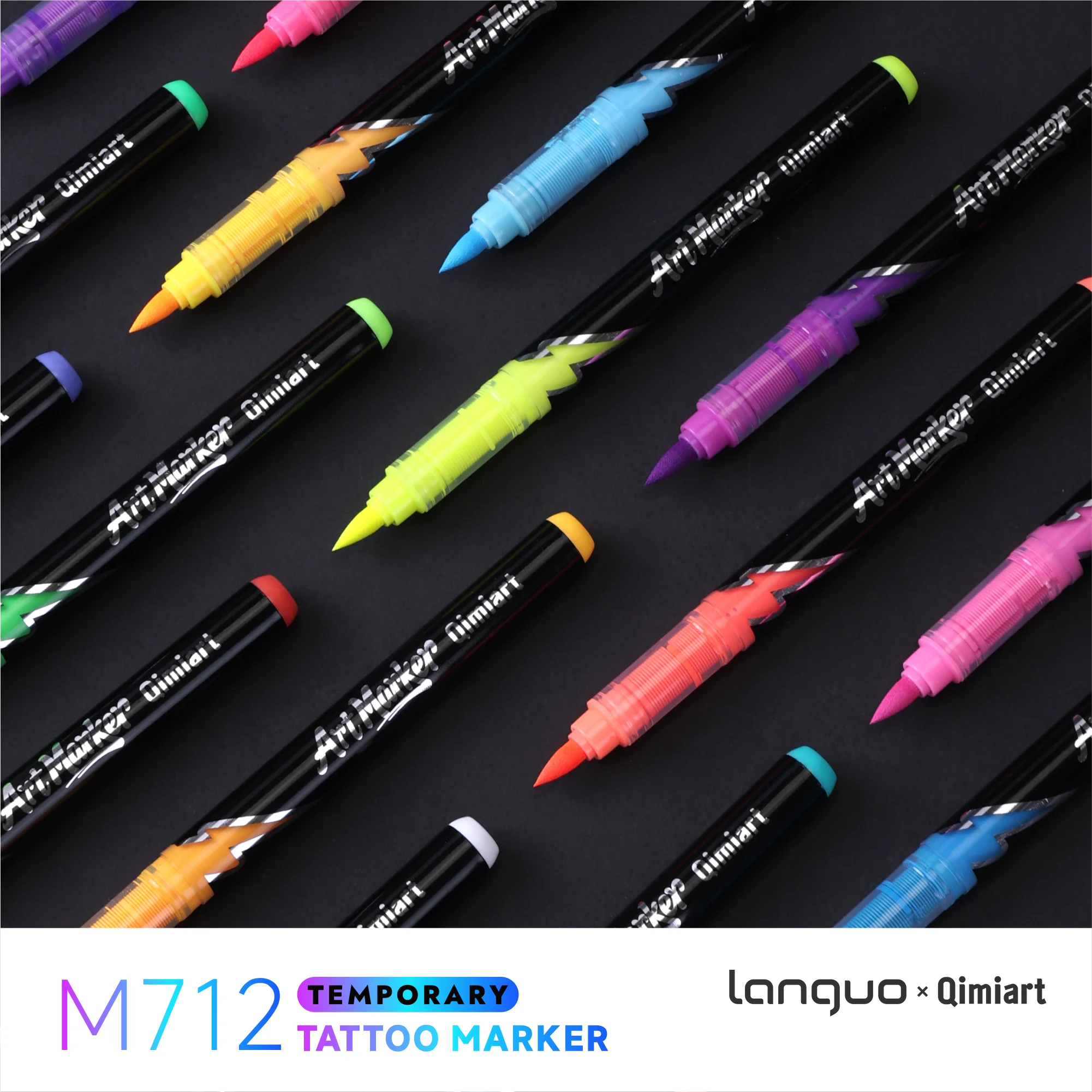 

LANGUO 18 Colors Direct Liquid UV Fluorescent Markers Glow in Dark Soft Tip for DIY Drawing Graffiti Stationery School Supplies