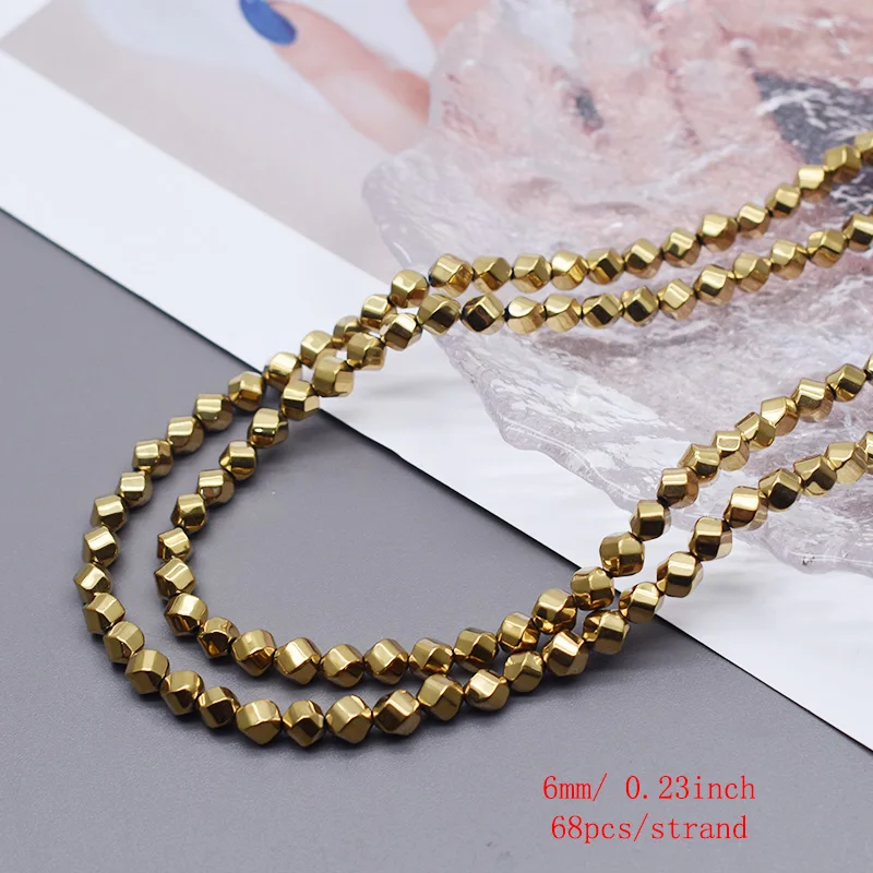 Überzug Gold Farbe Retention Natürliche Hämatit Stein Spacer Lose Perlen Für Schmuck Machen Diy Armbänder Finden