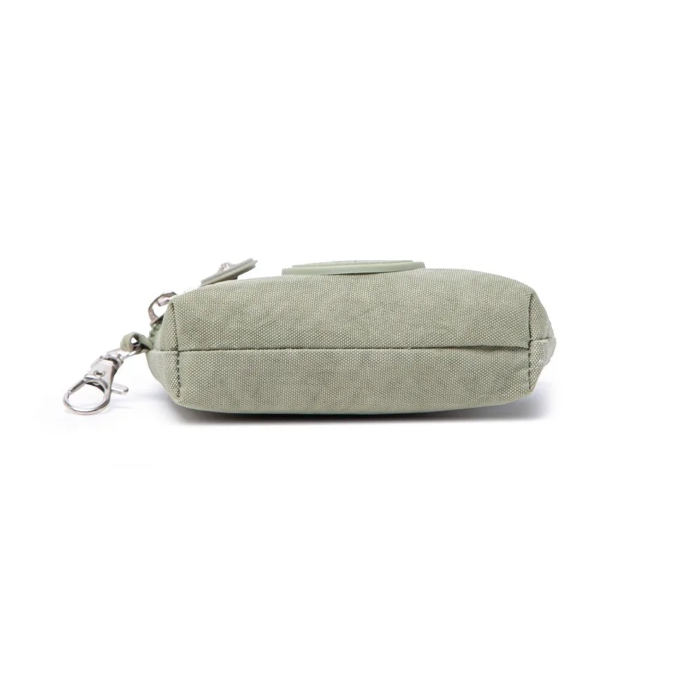 Portable Solid Color Women Wallet Nylon with Keychain Credit Card Holder Waterproof Mobile Phone Bag Ladies