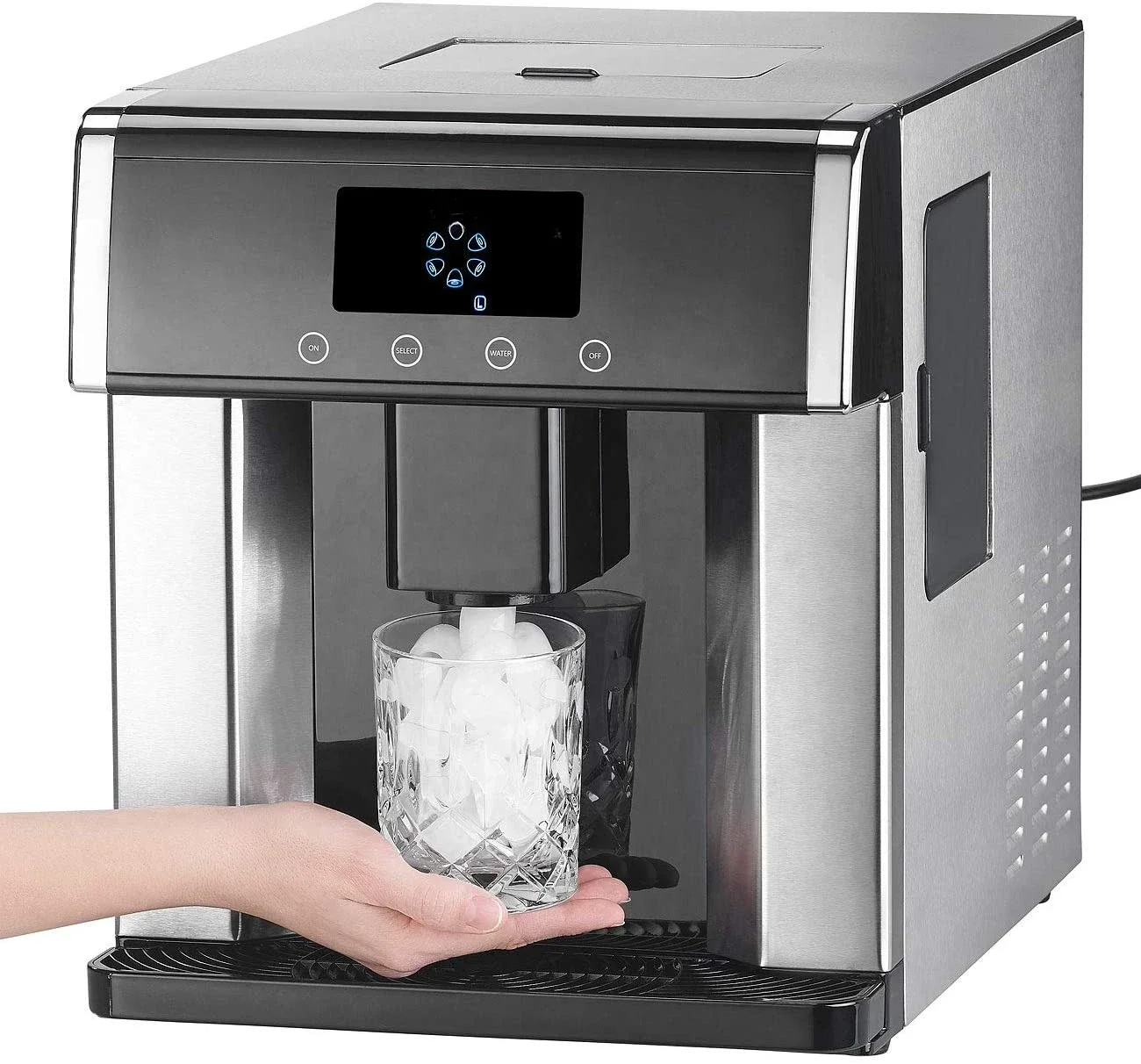 12kgs Auto Dispensing Ice Home Use Multi Function Counter Top Portable Mini Ice Dispenser Maker Machine with Water Dispenser