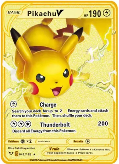 Pokemon Engelse Metal Game Collection Card Anime Figuur Charizard Pikachu Blastoise Mewtwo Battle Collection Carte Card Toy Gift