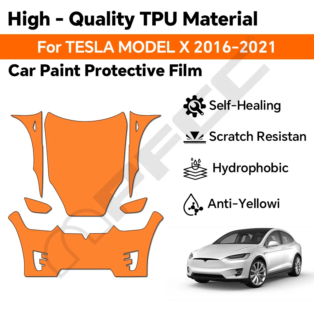 

9MIL For Tesla Model X 2016-2021 Paint Protection Film Car Body Clear Bra Pre-cut PPF Anti-Scratch Resistant Kit Invisible Cover