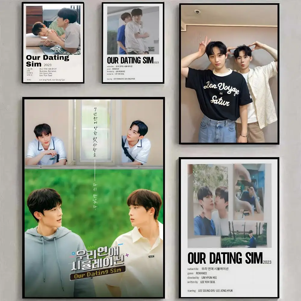 Our Dating Sim Poster Home Living Bed Room Bar Hallway Sticky Wall Art Printing Waterproof Aesthetic Decor