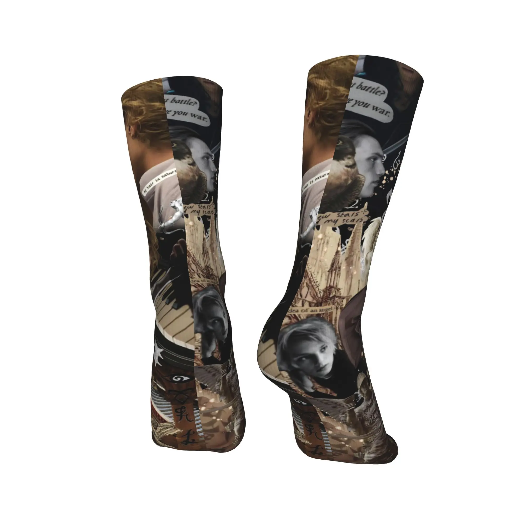 Jamie Campbell Bower Kousen Grafische Mode Sokken Herfst Antislip Sokken Heren Running Sport Kwaliteit Sokken