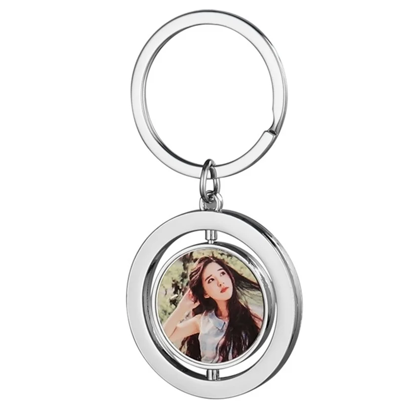 

10PCS Sublimation Blank Keychain Metal Heat Transfer Keychain For DIY Sublimation, Sivler 2 Shapes