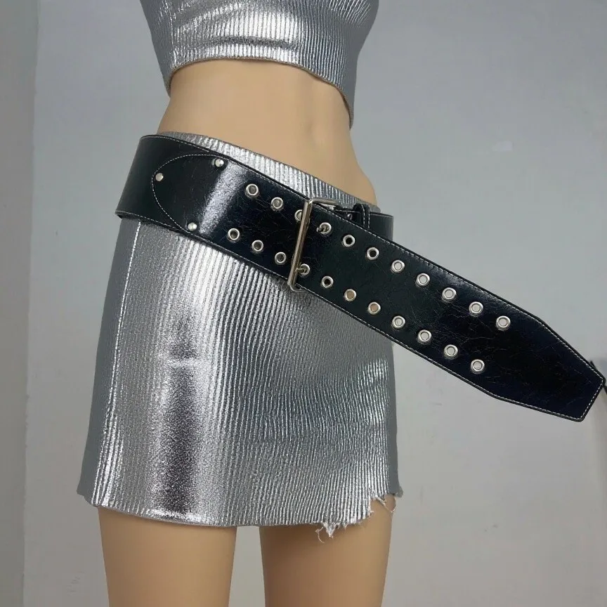 حزام جينز أمريكي ممتد وواسع من أمازون نيو للجنسين، برشام هيب هوب أمريكي #3