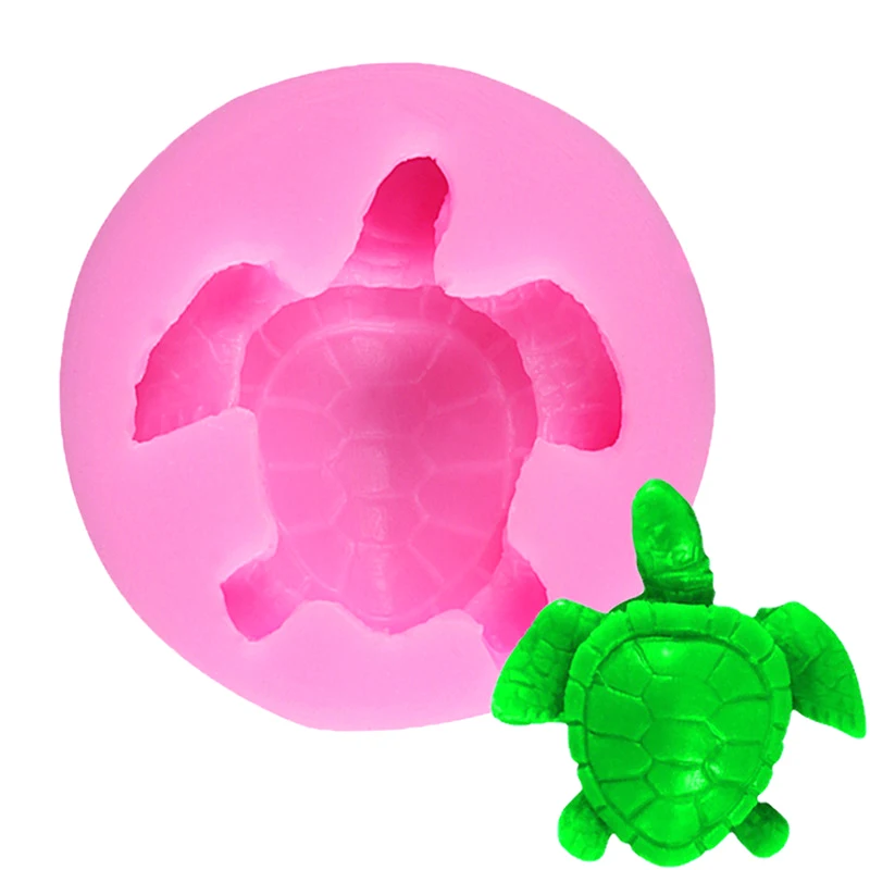 1 molde de silicona de tortuga marina, molde para dulces y Fondant, molde para hacer Chocolate y tortuga para hornear DIY, herramienta de decoración de postres y pasteles