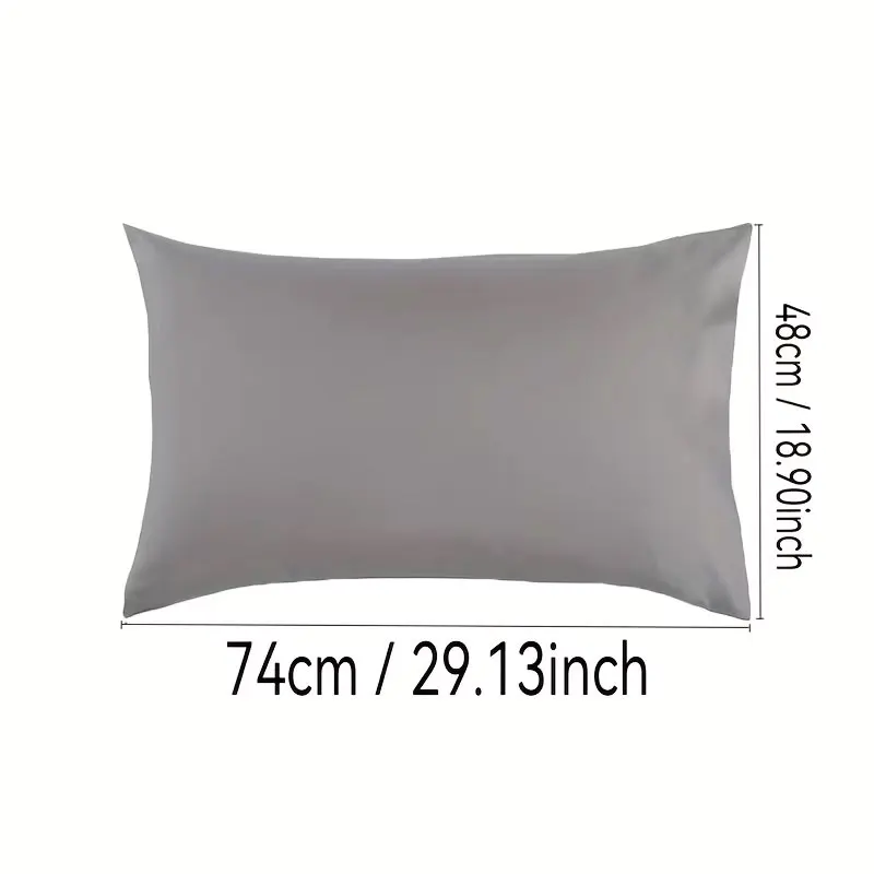1pc/2pcs 100% Cotton Brushed Pillowcase - Super Soft, Envelope Closure, 18.89x29.13in, Available in Multiple Colors