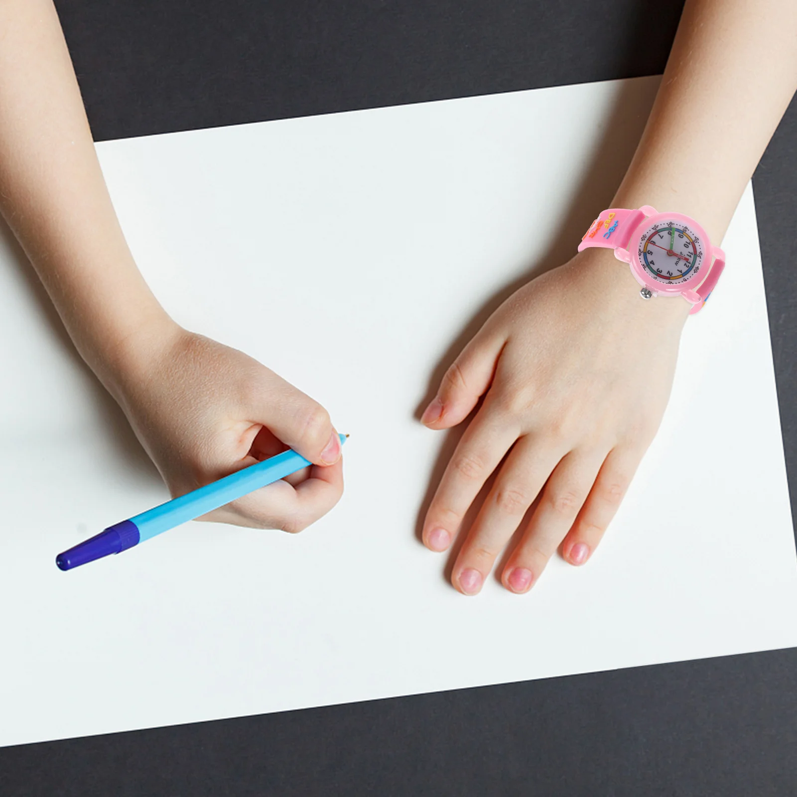 

1 шт. водонепроницаемые часы с героями мультфильмов, кварцевые наручные часы с регулируемым ремешком, розовые милые часы в подарок на день рождения, Рождество