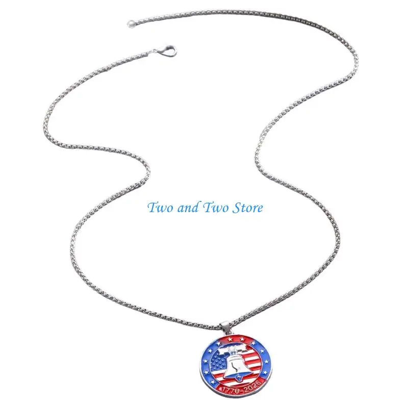 

HX6F 250th Anniversary Alloy Necklace Featuring Intricate Pendant