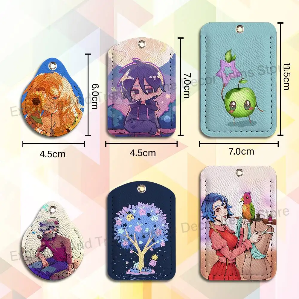 S-Stardew Game V-Valley Premium PU Leather Card for Daily Use Holder Card Case with Metal Carabiner Customizable Design